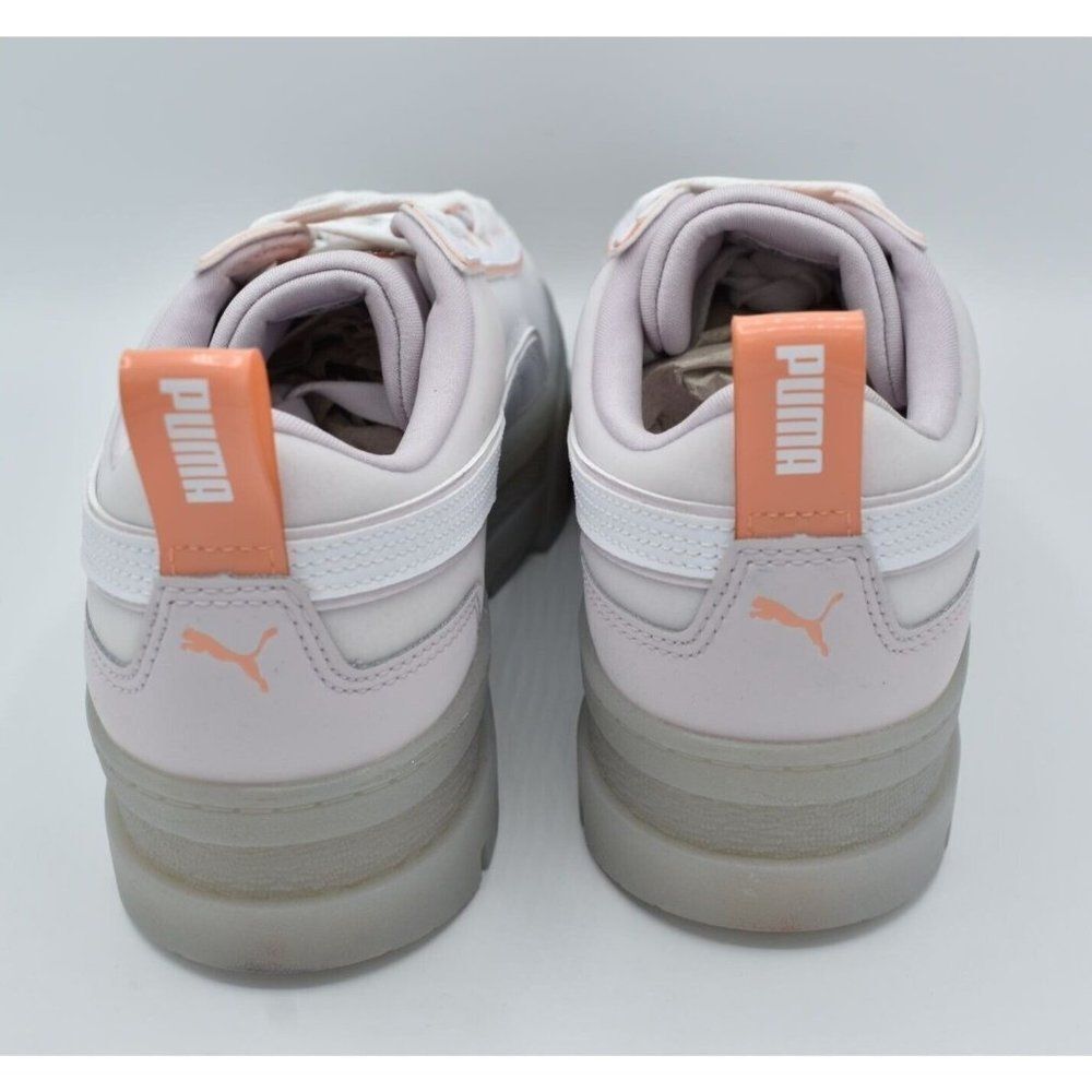 Puma Womens Size 9 Mayze White Pink Peach Summer Camp Platform Fashion Sneakers - Picture 6 of 7
